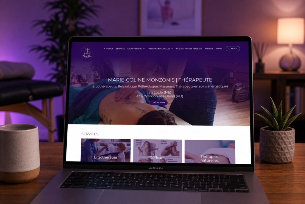 Site internet réalisé par Osmose Marketing pour Marie Coline, thérapeute