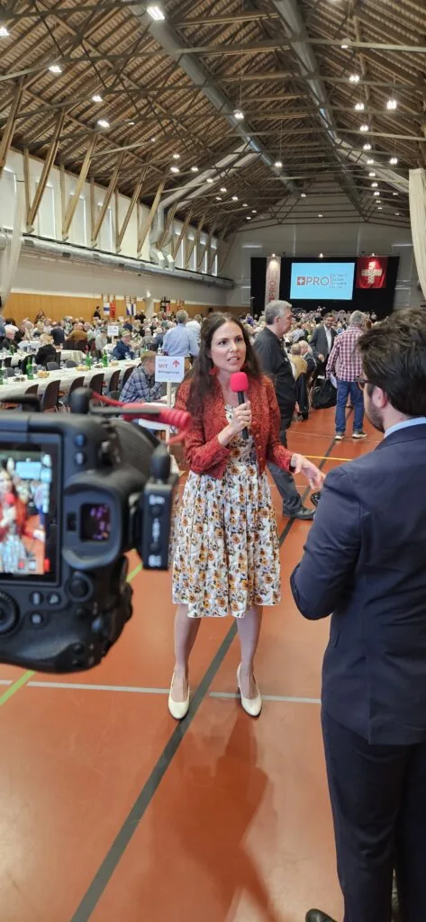 Interview filmée par Osmose Marketing lors d'un événement public en halle